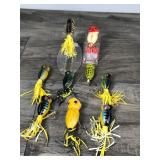 Lot of 9 Collectible Hula Popper Fishing Lures