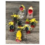 Lot of 9 Collectible Hula Popper Fishing Lures