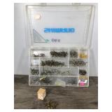 Shimano Plastic Tackle Box Full of Treble Hooks for Fishing