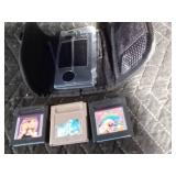 Nintendo DS case with 2 stylist and 3 Nintendo Game Boy games