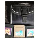 Nintendo DS case with 2 stylist and 3 Nintendo Game Boy games