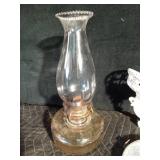 Vintage oil lamp with wall mount and reflector