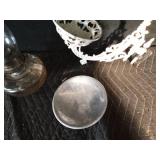 Vintage oil lamp with wall mount and reflector