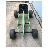 Vintage Metal Framed Chain Driven Pedal Green Machine Go Kart By Junior