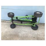 Vintage Metal Framed Chain Driven Pedal Green Machine Go Kart By Junior