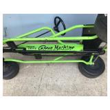 Vintage Metal Framed Chain Driven Pedal Green Machine Go Kart By Junior