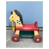 Vintage Fisher Price Riding Horse Toddler Ride On Toy 978 Pull Plastic Pony 1976