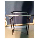 Double sided adjustable clothes rack on wheels