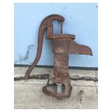 Vintage Antique Cast Iron Hand Well Water Pump - 2-Red Jacket MFG Co. Davenport IA