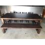 Large Dining Room Table with 6 Chairs and One Bench