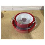 2PCS IMUSA Ceramic Nonstick Caldero Set with Glass Lid