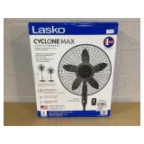 Lasko Cyclone Max 18" 4-Speed 23 ft/s High-Velocity Remote Controlled Pedestal Fan, Black