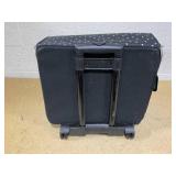 Everything Mary Rolling Sewing Machine Storage and Transport Tote, Black & White Triangles with Wheels