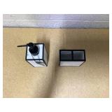 Avanti Jasper Framed Marble-look Resin Toothbrush Holder & Soap Lotion Dispenser