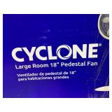 Lasko 18" Cyclone Pedestal 3-Speed Fan, Model, White with Remote