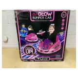 6V Pink Glow Bumper Car, Battery Powered Ride on for Children by Flybar, Ages 1.5+