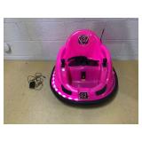 6V Pink Glow Bumper Car, Battery Powered Ride on for Children by Flybar, Ages 1.5+