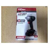 Hyper Tough 20V Max Compact Brushless 1/2-inch Impact Wrench with 2.0Ah Lithium-Ion Battery