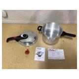 T-fal  Secure Aluminum Initiatives 12-PSI Pressure Cooker Cookware, 6-Quart, Siver