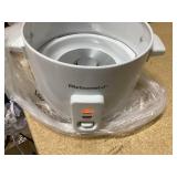 Elite Cuisine ERC350 6 Cup Rice Cooker with Glass Lid