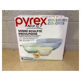 Pyrex Colors Sculpted, Tinted Dreams 6-Pc Mixing Bowl Set