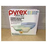Pyrex Colors Sculpted, Tinted Dreams 6-Pc Mixing Bowl Set