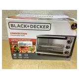 BLACK+DECKER 6 Slice Toaster Oven - Black: Countertop, Stainless Steel, Cool Touch, Automatic Shut-Off, 1350W, Crumb Tray