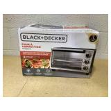 BLACK+DECKER 6 Slice Toaster Oven - Black: Countertop, Stainless Steel, Cool Touch, Automatic Shut-Off, 1350W, Crumb Tray