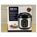 AROMA 8-Cup Digital Rice Cooker & Food Steamer with Bonded Granite Nonstick Ceramic