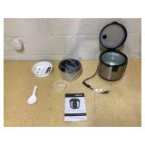 AROMA 8-Cup Digital Rice Cooker & Food Steamer with Bonded Granite Nonstick Ceramic