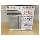 Magic Chef 27 lb Capacity Portable Countertop Ice Maker, Stainless Steel