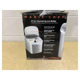 Magic Chef 27 lb Capacity Portable Countertop Ice Maker, Stainless Steel
