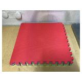 LOT OF 2 Norsk Reversible Charcoal/Black Faux Wood  and Primary Colors 24 in. x 24 in. x 0.47 in. Foam Mats (4-Pack)