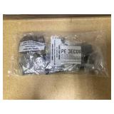 PIPE DECOR 36 Sustainable Boulder Black Live Edge Wood Shelf