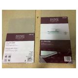 LOT OF 2 Home Decorators Glass Shelf 24 inch with Brackets