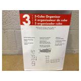 ClosetMaid 36 in. H x 12 in. W x 12 in. D White Wood 3-Cube Storage Organizer
