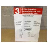 ClosetMaid 36 in. H x 12 in. W x 12 in. D White Wood 3-Cube Storage Organizer