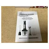 Mega Chef 4-in-1 Multi-Purpose 2-Speed Stainless Steel Immersion Blender with Chopper and Whisk Attachment