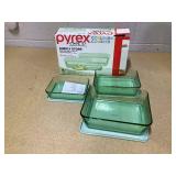 6PCS Pyrex Simply Store Tinted Rectangular Glass Storage Set