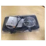 MegaChef Portable Dual Electric Coil Cooktop - Black: 1700W Hot Plate, Coil Burner Stove