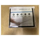 4PCS King Size CGK Luxury Soft Solid Bed Sheet Set