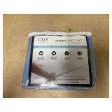 4PCS Queen CGK Luxury Soft Solid Bed Sheet Set