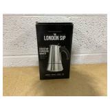 London Sip 10-Cup Stainless Steel Espresso Maker