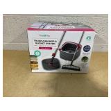 True & Tidy True Clean Mop & Bucket System with Silicone Floor Sweeper Deluxe Set