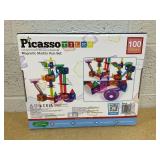 PICASSO-TILES Marble Run Magnetic Tiles for Kids, 50PCS, Construction Magnet Tiles Race Track Building Blocks STEM Toy