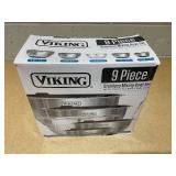 9PCS Viking Stainless Steel Mixing Bowl Set with Strainer