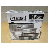 9PCS Viking Stainless Steel Mixing Bowl Set with Strainer
