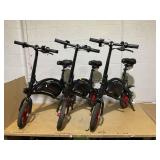 LOT OF 3 Jetson Bolt Folding Electric Ride-On Bike, Easy-Folding, Built-in Carrying Handle, Twist Throttle, Up to 15.5 MPH