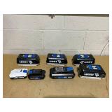 LOT OF 7 HART 40 Volts Lithium-Ion Batteries