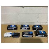 LOT OF 7 HART 40 Volts Lithium-Ion Batteries